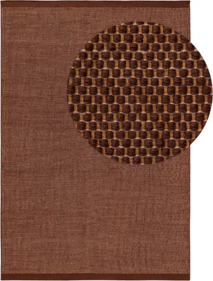 Produktbild von Wollteppich Rocco Rechteckig Braun 120x170 cm