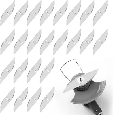 Produktbild von Metall-Rasentrimmer-Klingen, 24 Stück Rasentrimmer Messer, 15cm Rasenmäher Ersatzmesser, Schneiden Von Grasblatt, Rasenmäher Ersatzklinge Für Freischneider