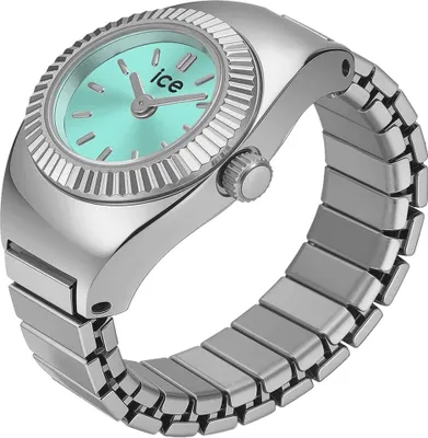 Produktbild von Ice-Watch 025515 Ringuhr Chouchou Silberfarben/Türkis