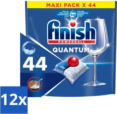 Produktbild von Finish - Geschirrspülmittel - Quantum All in One Regular - All-in-1 Power - 44 Kapseln - Vorteilspack - 12 Stücke