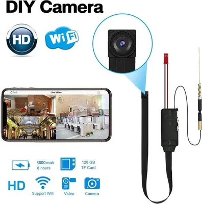 Produktbild von 4K/1080P HD WiFi Verborgen Draagbare Mini-Kamera mit Bewegungserkennung & Nachtsicht - Binnen-/Außen-Sicherheitsüberwachung - Kompaktes und Diskretes Modell