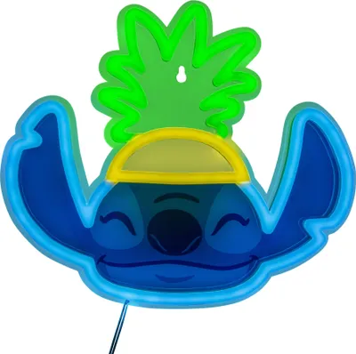 Image de Lampka LED Neon Stitch od Disney - Świecąca ozdoba ścienna 23.5 cm
