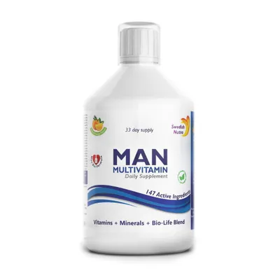 Produktbild von Man Multivitamine für Männer mit 1497 mg Kollagen – 147 Wirkstoffe /500 ml/
