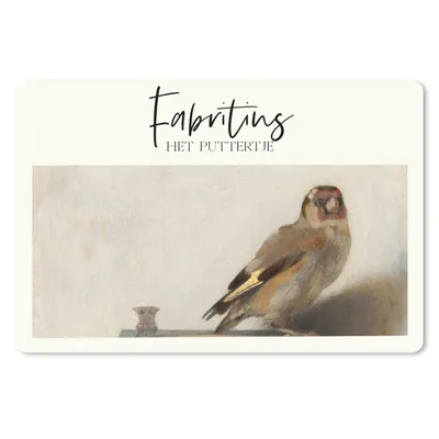 Produktbild von MuchoWow® Mauspad Mousepad Der Stieglitz - Carel Fabritius - Gemälde 27x18 cm - Mousepads - Maus Mat - Pad - Mausunterlage - Büroartikel - Desk Matten