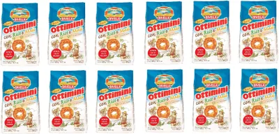 Produktbild von 12x Divella Ottimini con Riso e Mais Shortbread Kekse mit Reis und Mais 400g Biscuits Cookies italienische Kekse