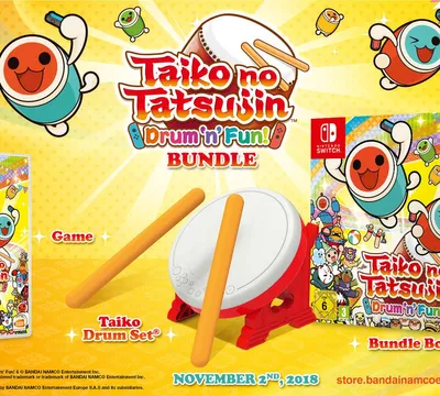 Produktbild von BANDAI NAMCO Entertainment Taiko no Tatsujin: Drum ‘n’ Fun! Bundle, Nintendo Switch, Physische Medien