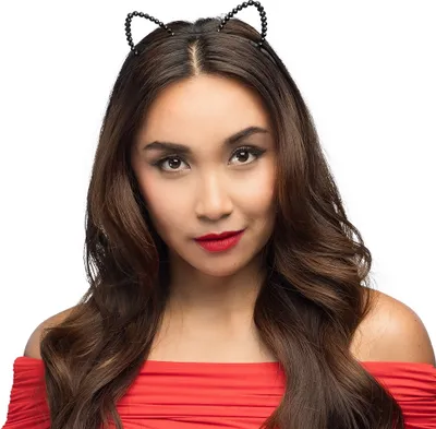 Produktbild von Haarreif Katze Diamand schwarz