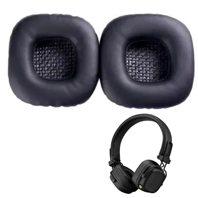 Produktbild von Anwendbar Ohrpolster für Marshall Major I/II – Memory Foam, weiches Leder, schwarz, Ersatz-Earpads Ersatzteile für Kopfhörer