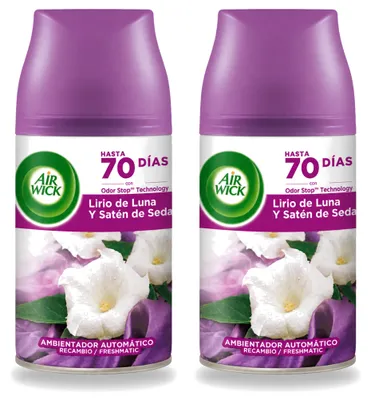 Immagine prodotto di 2 ricariche per diffusore automatico Air Wick Freshmatic - profumo "Mughetto" - 250 ml - confezione - 2 pezzi