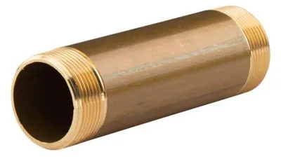 Produktbild von Messing Gewinde-Fitting Distanz Doppelnippel 1 1/4' - 1 1/4' L=150mm - schwere Ausführung