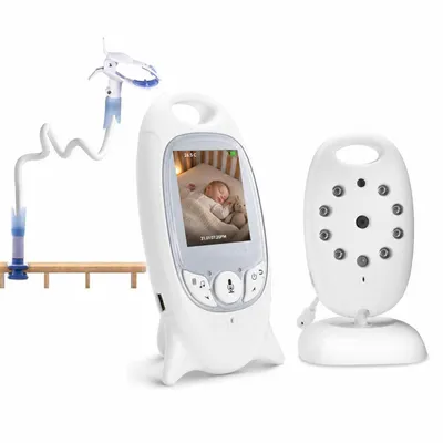 Produktbild von Babyphone mit Kamera, Babyfon mit Kamera 2 Zoll Video Baby Monitor Kamera und Audio Babyphone VOX Gegensprechfunktion Nachtsicht mit Halterung