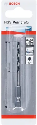 Produktbild von Bosch HSS PointTeQ HEX Metallbohrer DIN338 2,0mm, 1er VE, 2608577517