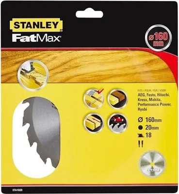 Image de Stanley - Couteau TCT 160x20 18 dents