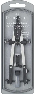 Produktbild von FABER-CASTELL Schnellverstellzirkel silber / schwarz