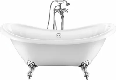Produktbild von Freistehende Badewanne mit Füßen DARLINGTON Adlerfüße CHROM 175 cm
