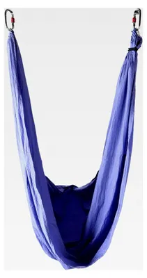 Produktbild von Yoga Hängematte Set, Hängematte mit Tragegurten und Griffen für Yoga Fitness, Aerial Yoga Schaukelstuhl, Inversionsschaukel, Tragetasche, atmungsaktives Nylonmaterial, (Lila)