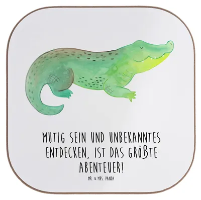 Produktbild von Mr. & Mrs. Panda Untersetzer für Gläser Unbekannte Orte erkunden - Weiß - Geschenk, Naturerlebnis, Unbekanntes entdecken, Welterkundung, gläseruntersetzer, Coaster, Trost