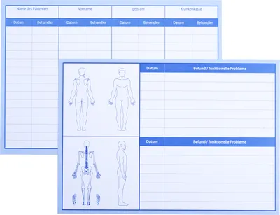 Produktbild von Einlegekarten für Patienten Karteikarten I Patienteneinlegekarten zur Dokumentation I DIN A5 quer 21 x 15 cm groß, 190g/m² I Befunddokumentation, 250 Stück
