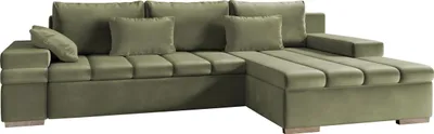 Produktbild von MIRJAN24 Ecksofa Bangkok, Stilvoll L-Form Sofa mit Schlaffunktion und Bettkasten, Wohnlandschaft (Seite: Rechts, Magic Velvet 2243)