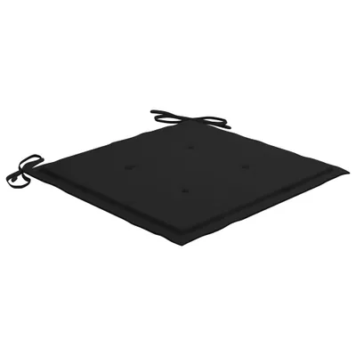 Image de vidaXL Coussin pour chaise de jardin 6 pcs. noir 40x40x4 cm tissu