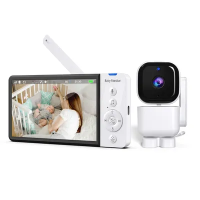 Produktbild von 5,0 Zoll Video Babymonitor mit Pan Tilt Cam Drahtlose 2-Wege Audio Nachtsicht Sicherheit Babysitter VOX Aufwachen Babykamera