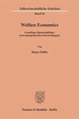 Produktbild von Welfare Economics.