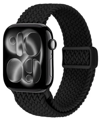 Image de Bracelet tressé pour Apple Watch 38/40/41/42 mm (noir)