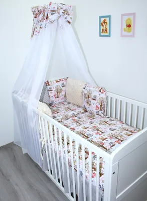 Produktbild von Baby Bettwäsche Bettset MINKY mit 6 x Kissen - 6 teilig -Nestchen Chiffon Himmel - 15. CH15