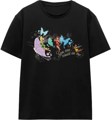 Produktbild von Disney Fairies - "You Can Count On Me" T-Shirt für Herren/Damen Uni TV17117 (XXL) (Schwarz)