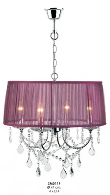 Immagine prodotto di Casa Padrino lampadario barocco in cristallo viola diametro Ø 47 cm - Luci barocche