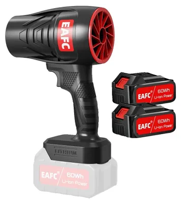 Obrázok produktu pre Vzduchový ventilátor, prenosný dizajn, vysoká rýchlosť vetra, 2 batérie, napájaný batériami