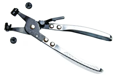 Immagine prodotto di Pinza curva per fascette elastiche auto, stringitubo universale, a clic per montaggio smontaggio morsetti, Topmaster Pro