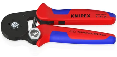 Productafbeelding van Zelfinstellende krimptang voor adereindhulzen, met zijdelingse invoer. 180 mm