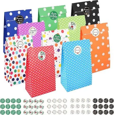 Produktbild von Famanu Geschenkbeutel für Kindergeburtstage - 20 Stück mit Aufklebern