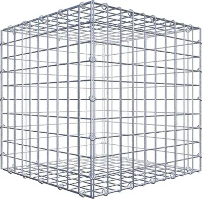 Produktbild von Gabione 50 cm x 50 cm x 50 cm (L x H x T), Maschenweite 5 cm x 5 cm, C-Ring