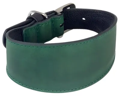 Produktbild von Das Lederband Windhundhalsband Vancouver Hunting Green/Black