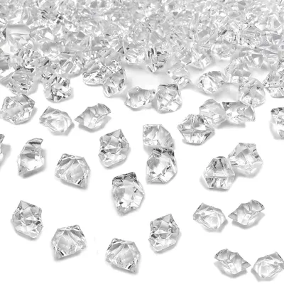Dekorative Acrylsteine 200 Stück 14x11 mm transparent