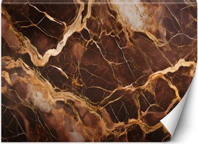 Produktbild von Vlies fototapete Brauner Marmor mit Gold Abstrakt 250x175 cm Feeby Braun inkl. Kleber einfache Montage