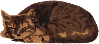 Produktbild von Süße Landhaus Türmatte schlafende Katze ; Kokosmatte, Fussmatte