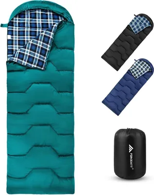 Produktbild von Forceatt Schlafsack 3-4 Jahreszeiten -5°C Flanell 20°C Polyester für Erwachsene wasserdicht Winter Camping Outdoor