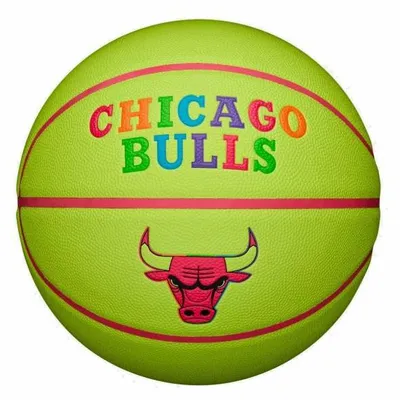 Image de Ballon de Basketball Wilson NBA Chicago Bulls Team Neon