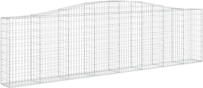 Produktbild von vidaXL Gabione mit Hochbogen 400x30x100/120 cm Verzinktes Eisen