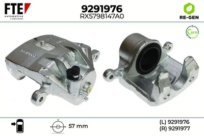 Produktbild von FTE Bremssattel Vorne Links für HYUNDAI COUPE (GK) Ø57mm Grau 9291976