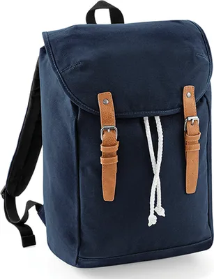 Produktbild von Quadra QD615 | Vintage Rucksack | 26 x 45 x 16,5 cm - Farbe: French Navy - Größe: 26 x 45 x 16,5 cm