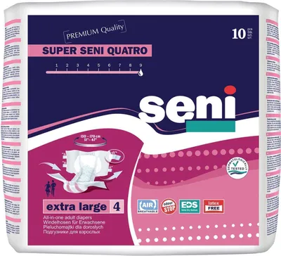 Produktbild von TZMO Super Seni Quatro Windelhose 10 Stück Gr. XL