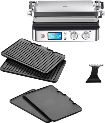 Produktbild von Braun MultiGrill CG 9043 + Grillplatten silber