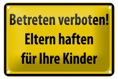 Produktbild von Blechschild Warnschild 18x12cm Betreten Verboten