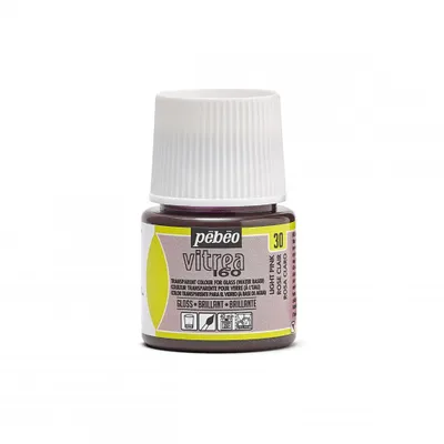Obrázok produktu pre Pebeo Vitrea 160 farba na sklo, 45 ml, 30 lesklá svetloružová