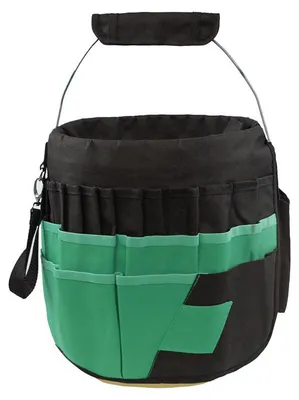 Produktbild von Gartenwerkzeugtasche - Werkzeugtasche für Gartenwerkzeug - Mehrere Fächer - Großes Fassungsvermögen - Wasserdicht - Gartentasche für Outdoor - Grün