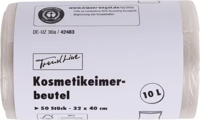 Produktbild von Trendline Kosmetikeimerbeutel 10 L, transparent, 50 Stück